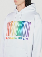 VTMNTS - Barcode Hooded Sweatshirt in White