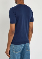 John Smedley Belden Fine-knit Cotton T-shirt Dark Blue