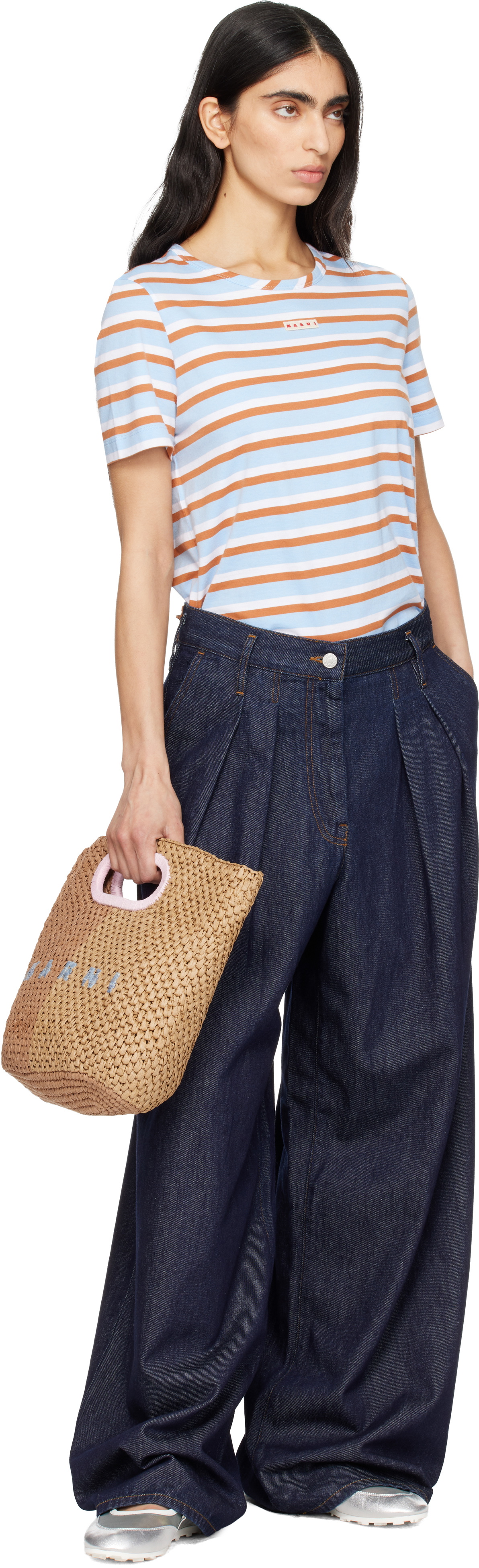 Marni Brown Paper Raffia Seaside Bag