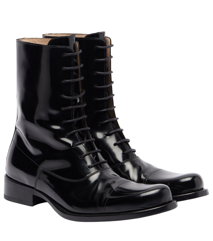 Photo: The Row Kai leather lace-up boots