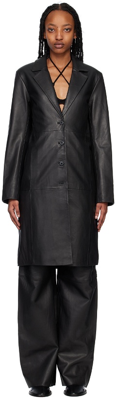 Photo: Reformation Black Veda Crosby 90s Leather Jacket