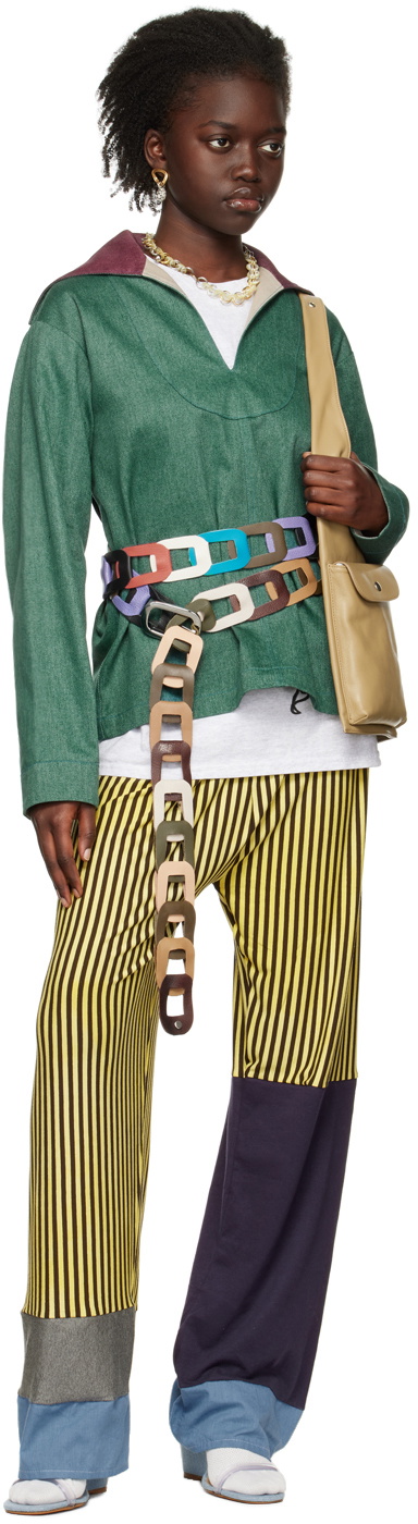 3923 Green Jacket Collar Coat
