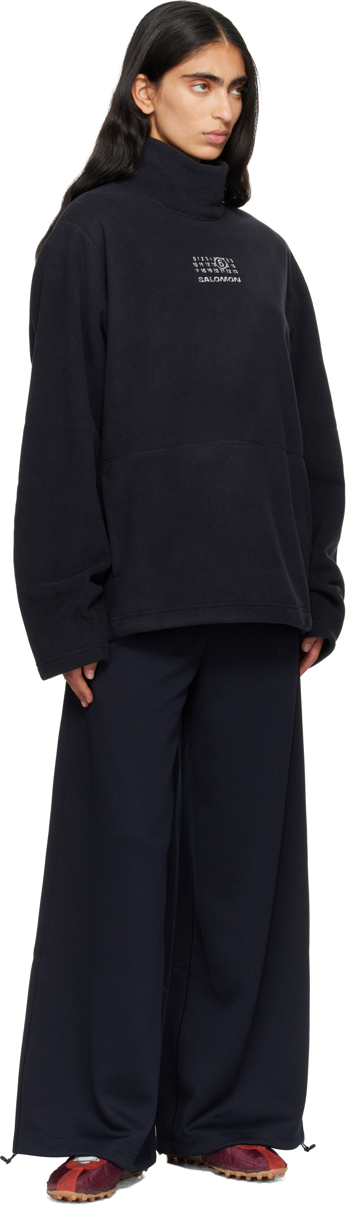 MM6 Maison Margiela Black Salomon Edition Mesh Sweatpants