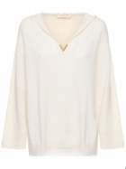 VALENTINO - Cashmere Knit V-neck Sweater W/hood