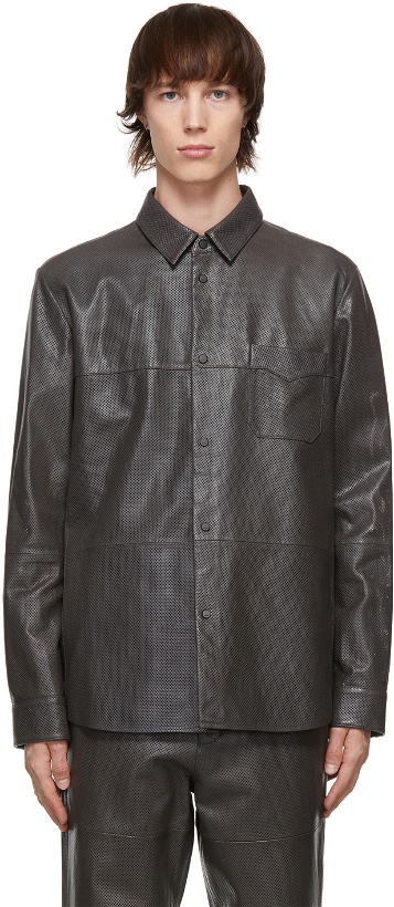 Photo: Hugo Grey Leather Lorean Shirt