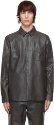 Hugo Grey Leather Lorean Shirt