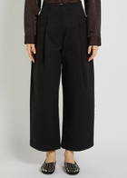 Studio Nicholson Peached Wide-leg Cotton-twill Trousers Black
