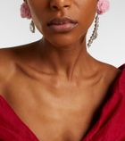 Magda Butrym Rose embellished drop earrings