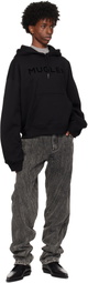 Mugler Black 'Mugler' Logo Hoodie