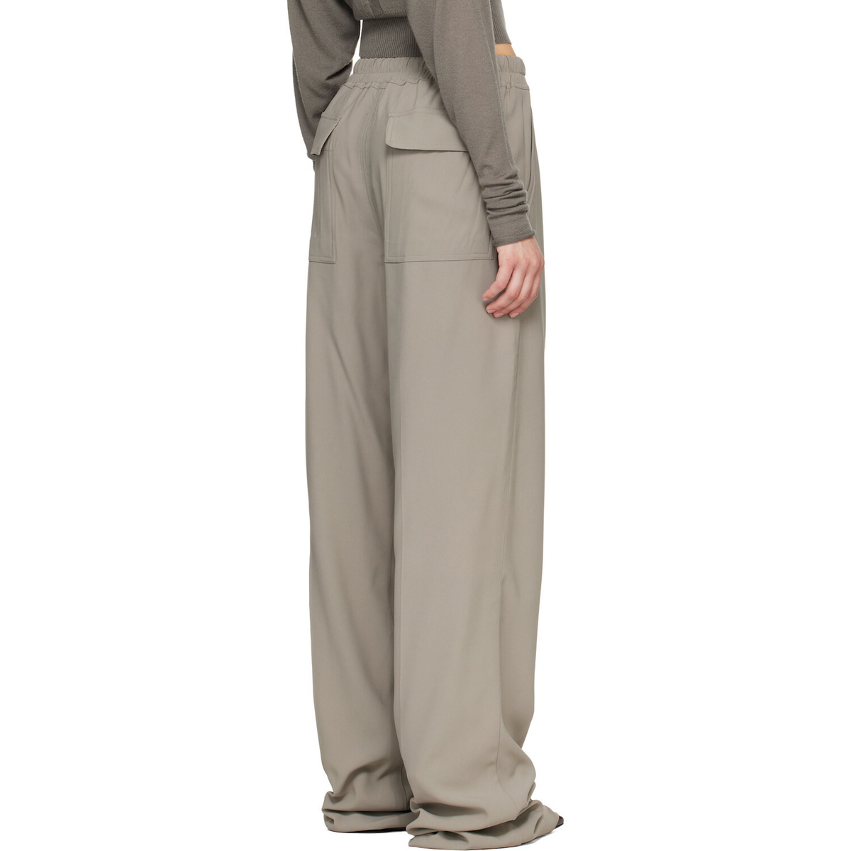Rick Owens Taupe Tower Dietrich Drawstring Lounge Pants