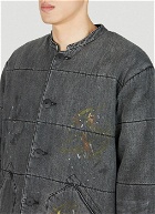 Paint Splatter Denim Jacket in Grey