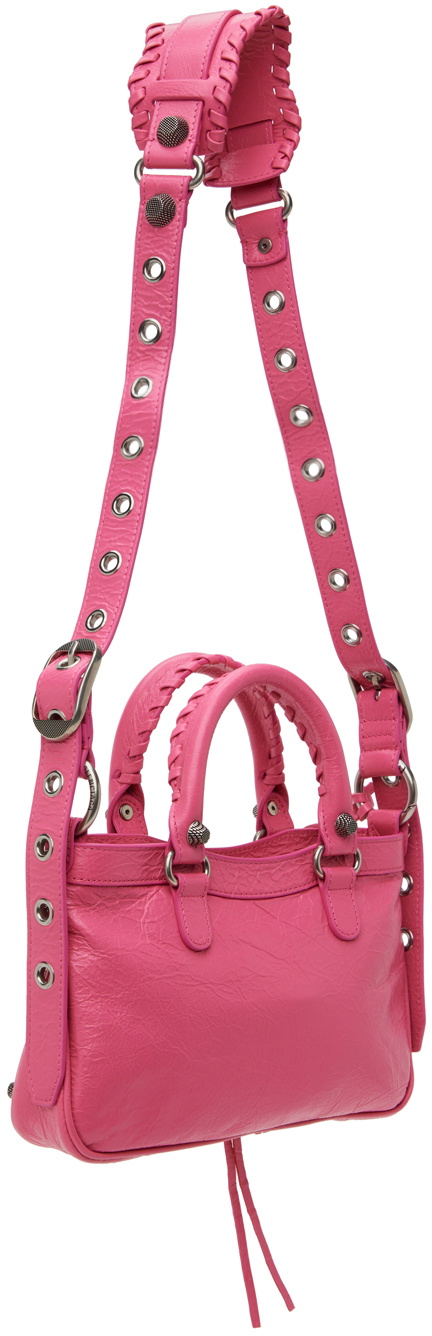 ハンドバッグ Balenciaga Pink Nappa Leather Neo Cagole Tot Balenciaga Neo Cagole Pink Womens Balenciaga