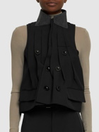 SACAI - Pleated Double Breast Tailored Vest