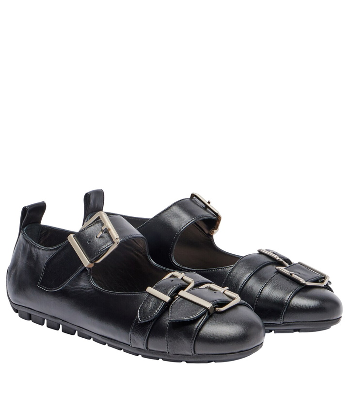 Photo: Simone Rocha Buckle Ballerina leather ballet flats
