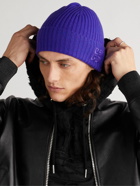 Givenchy - Logo-Embroidered Ribbed Wool and Cashmere-Blend Beanie