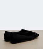 Manolo Blahnik Maysale suede ballet flats