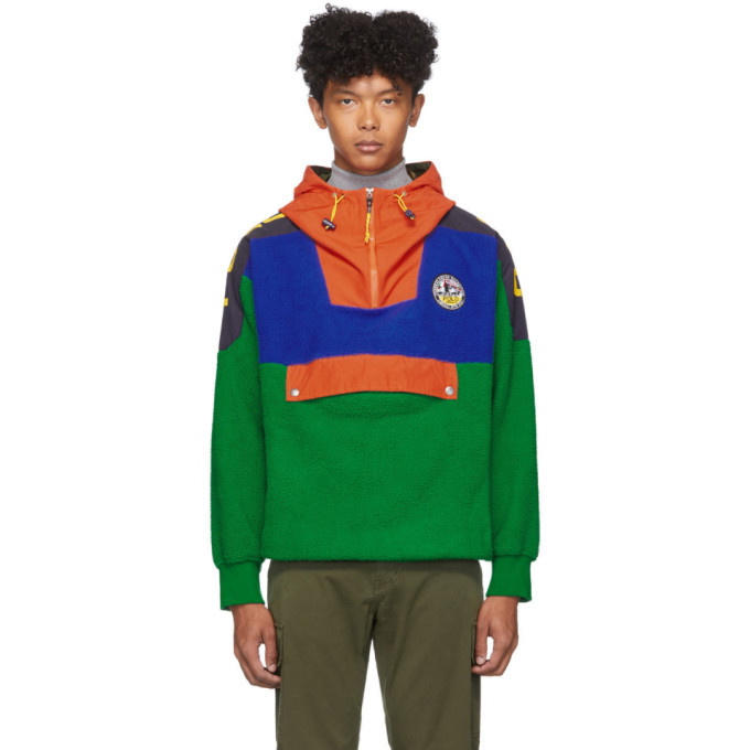 Photo: Polo Ralph Lauren Green Fleece Half-Zip Hoodie