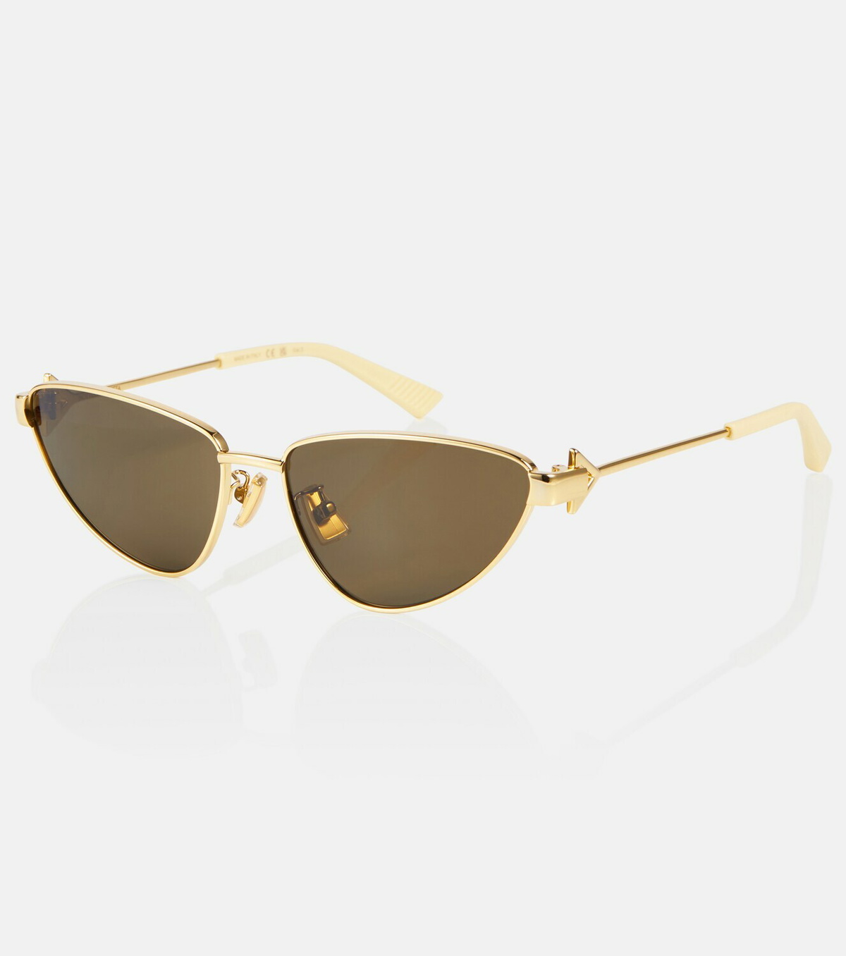 Bottega Veneta Turn Cat-Eye Sunglasses BOTTEGA VENETA EYEWEAR Cat-eye gold-tone sunglasses | NET-A  main image 4