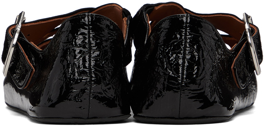 ALAÏA Black Criss Cross Ballerina Flats