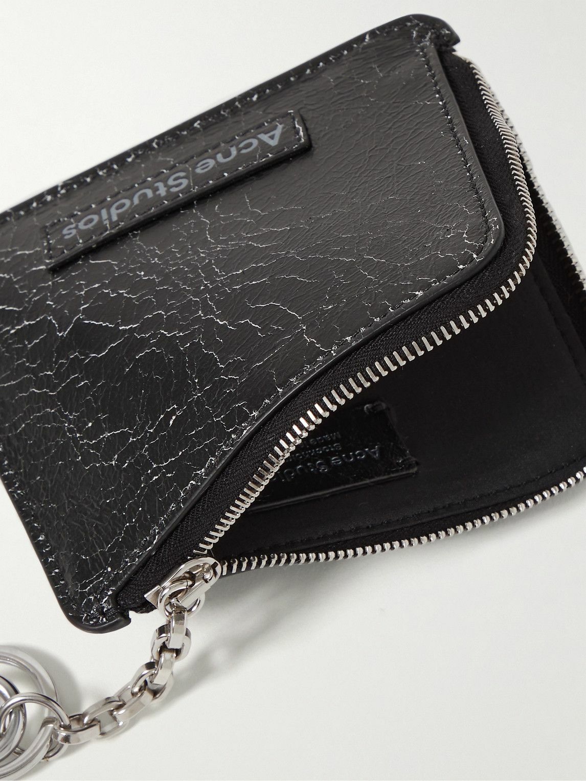 Acne Studios - Logo-Print Cracked-Leather Zip-Around Wallet Acne