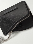 Acne Studios - Logo-Print Cracked-Leather Zip-Around Wallet