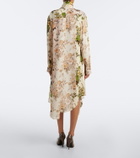 Acne Studios Tie-neck floral silk georgette midi dress