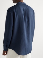 Gabriela Hearst - Ollie Grandad-Collar Linen Shirt - Blue