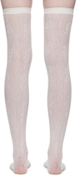 Nodress White Bow Lace High Socks