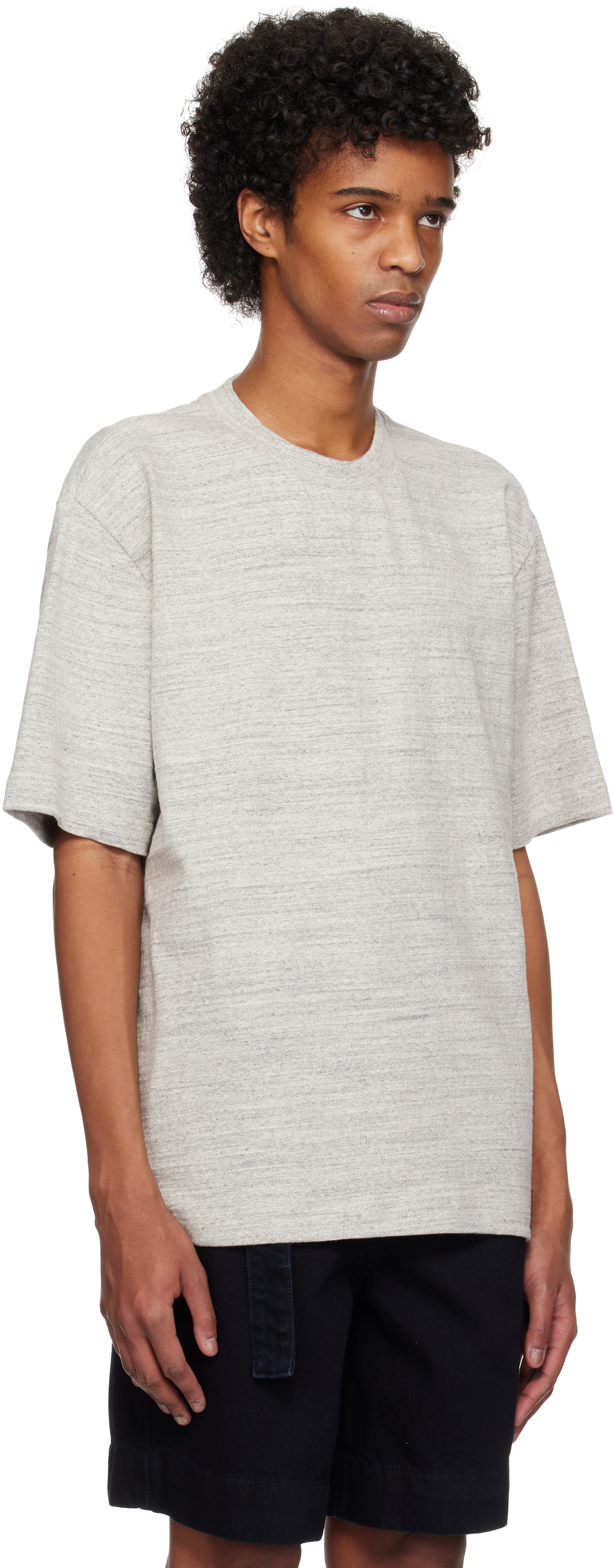 Róhe Gray Mouliné Jersey T-shirt