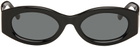 The Attico Black Linda Farrow Edition Berta Sunglasses