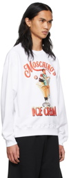 Moschino White Cotton 'Ice Cream' Sweatshirt