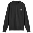 Space Available Men's Ocean Mapping Long Sleeve T-Shirt in Black