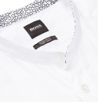 Hugo Boss - Slim-Fit Grandad-Collar Linen Shirt - White