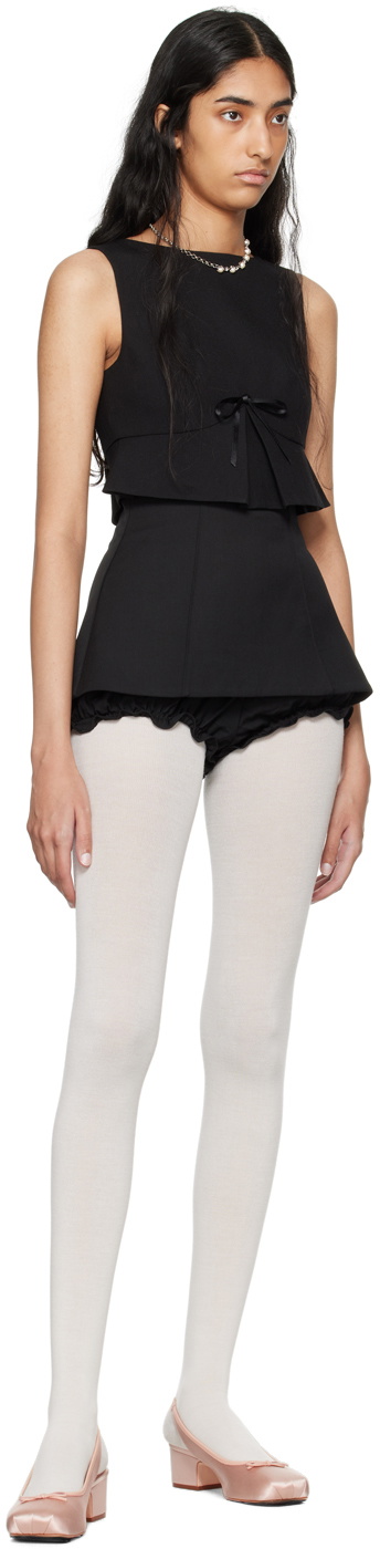 SHUSHU/TONG SSENSE Exclusive Black Mini Culotte Shorts