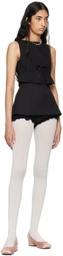 SHUSHU/TONG SSENSE Exclusive Black Mini Culotte Shorts