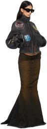Mowalola Gray Crash Bomber Jacket