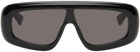 Bottega Veneta Black Bombe Shield Sunglasses
