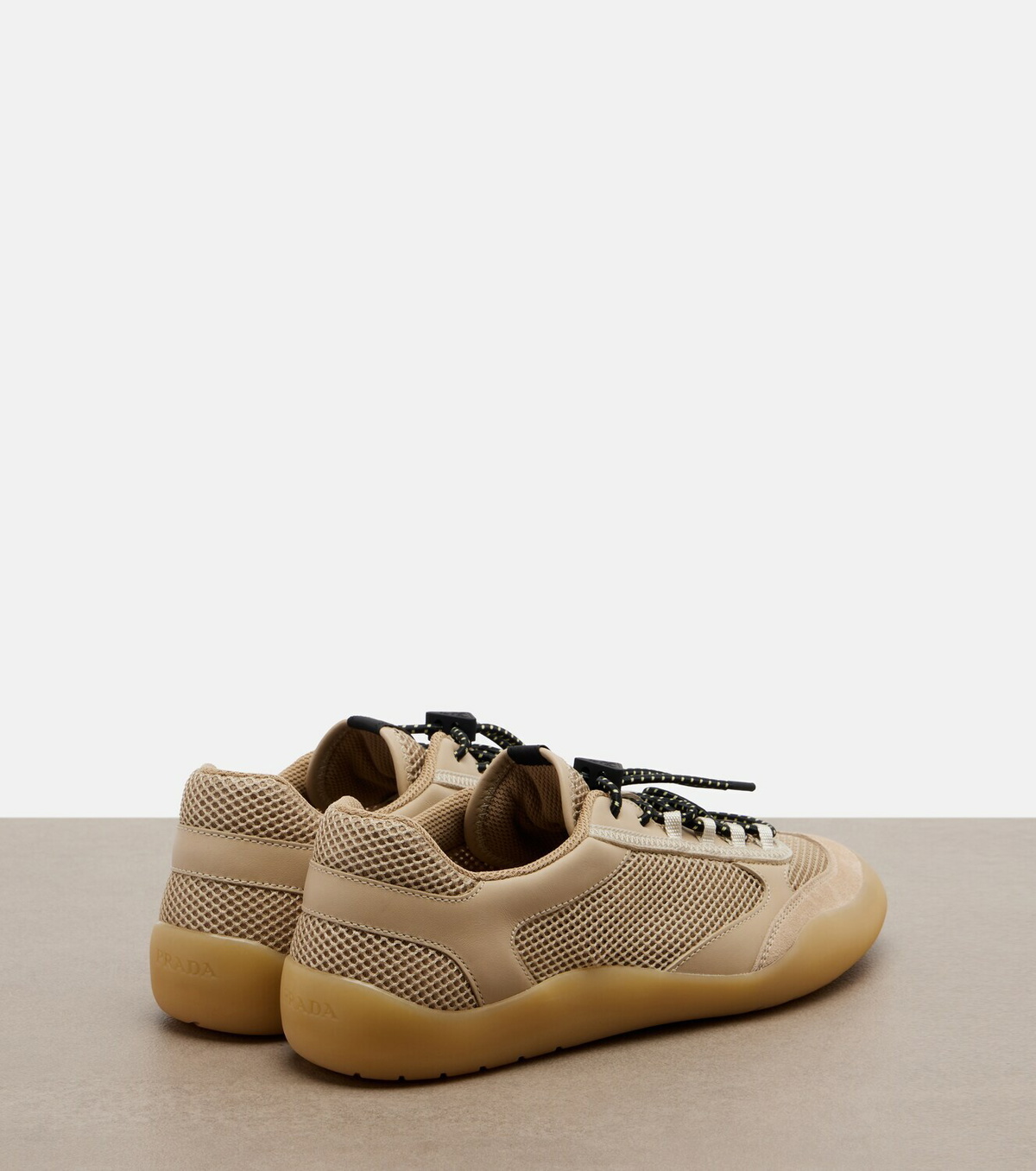 Prada Speedrock leather-trimmed sneakers