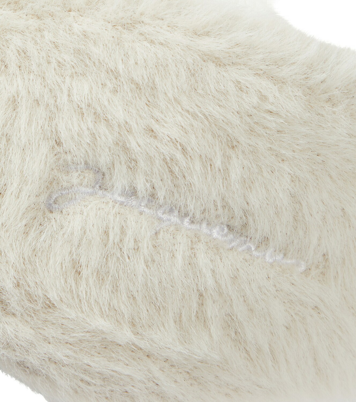 Jacquemus Cream Furry Headband Faux fur hair accessory Jacquemus Black size M International  main image 4