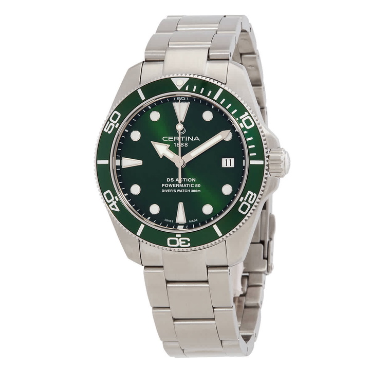 Photo: Certina DS Action Automatic Green Dial Mens Watch C0328071109100