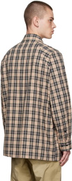 meanswhile Beige Check Shirt
