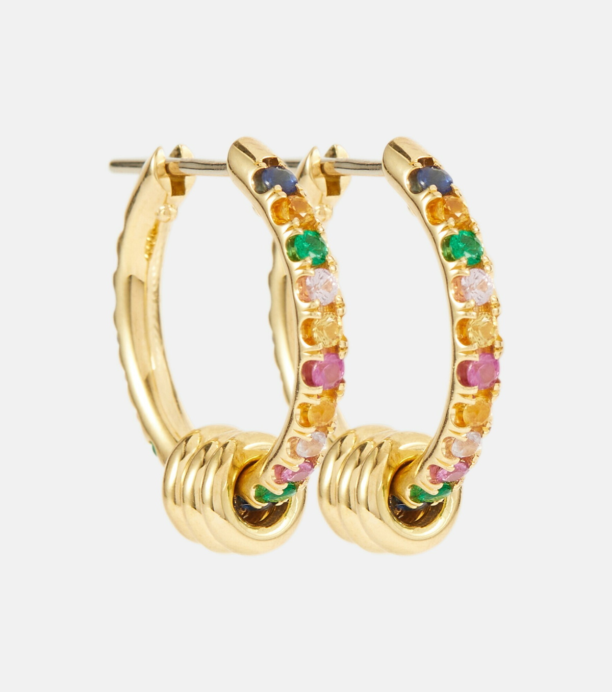 Spinelli Kilcollin Ara Deux 18kt gold hoop earrings with sapphires