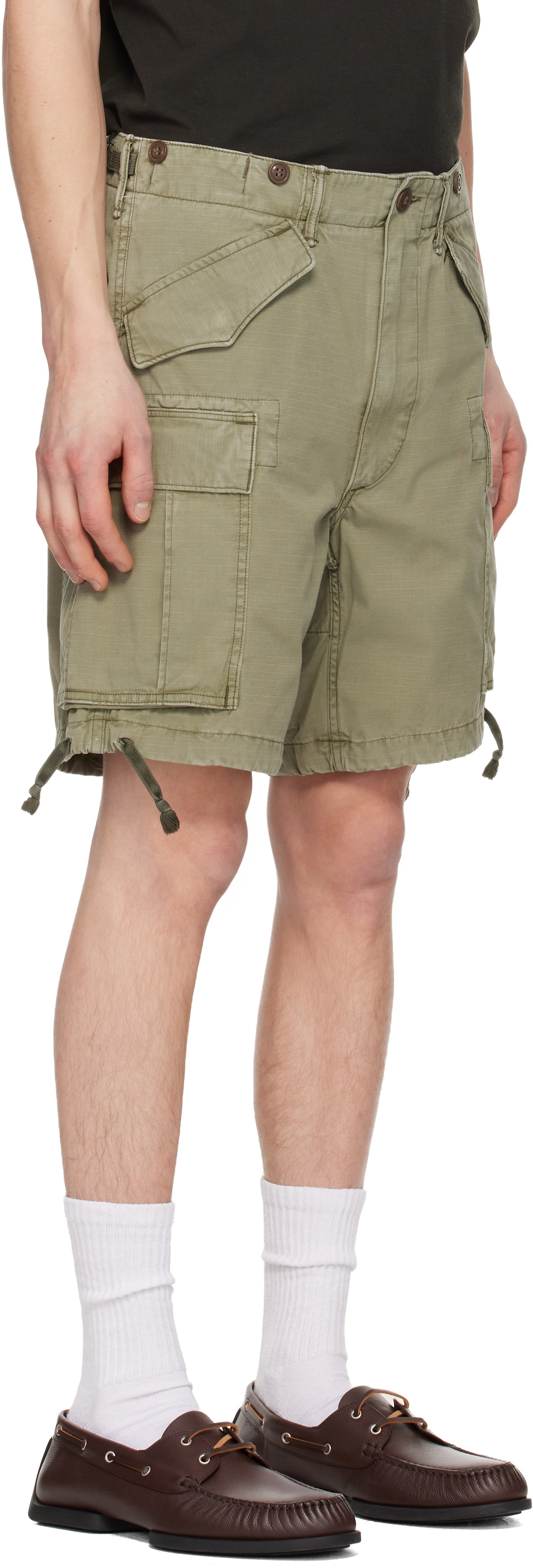 RRL Green Classic Fit Ripstop Cargo Shorts