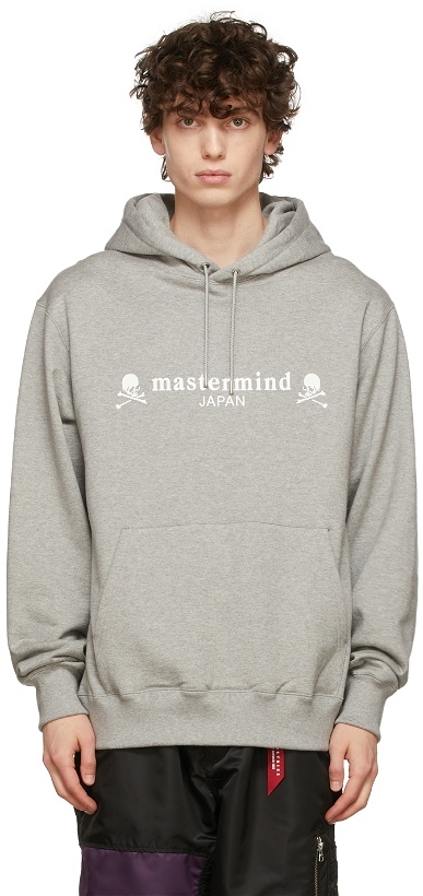 Photo: mastermind JAPAN Grey Logo & Skull Hoodie