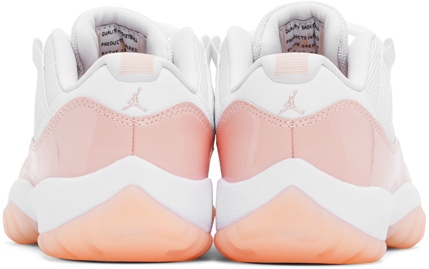Nike Jordan White & Pink Air Jordan 11 Low Sneakers
