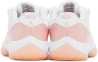 Nike Jordan White & Pink Air Jordan 11 Low Sneakers