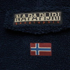 Napapijri Men's Borg Fleece Quarter Zip in Blue Marine