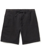 Hartford - Tank Pleated Linen Drawstring Shorts - Gray
