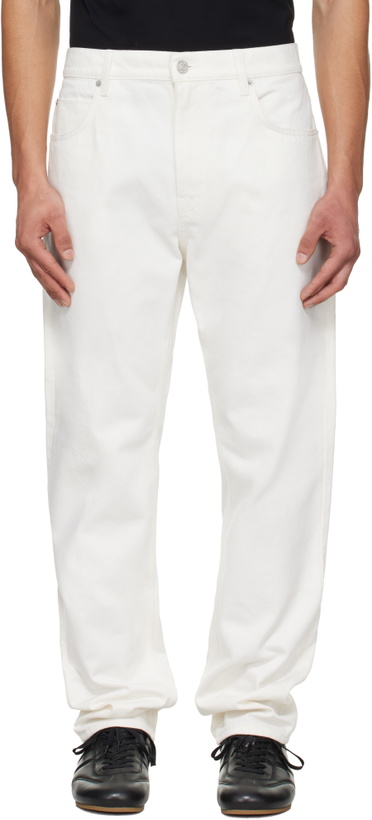 Photo: Balmain White Straight-Cut Jeans