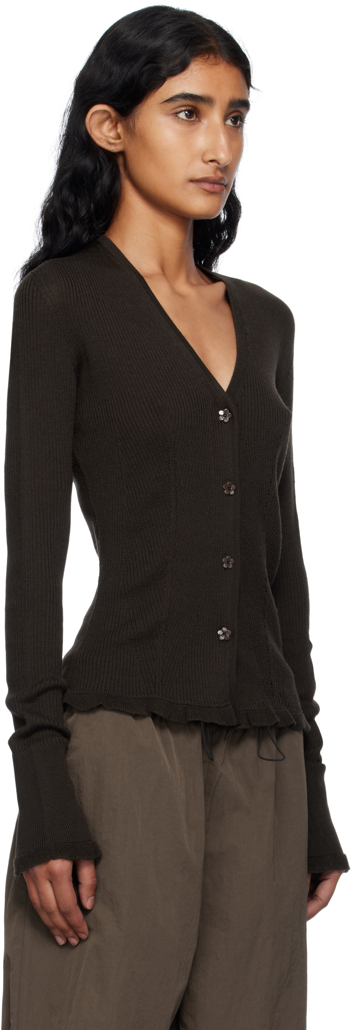 Cecilie Bahnsen Brown Bessie Cardigan